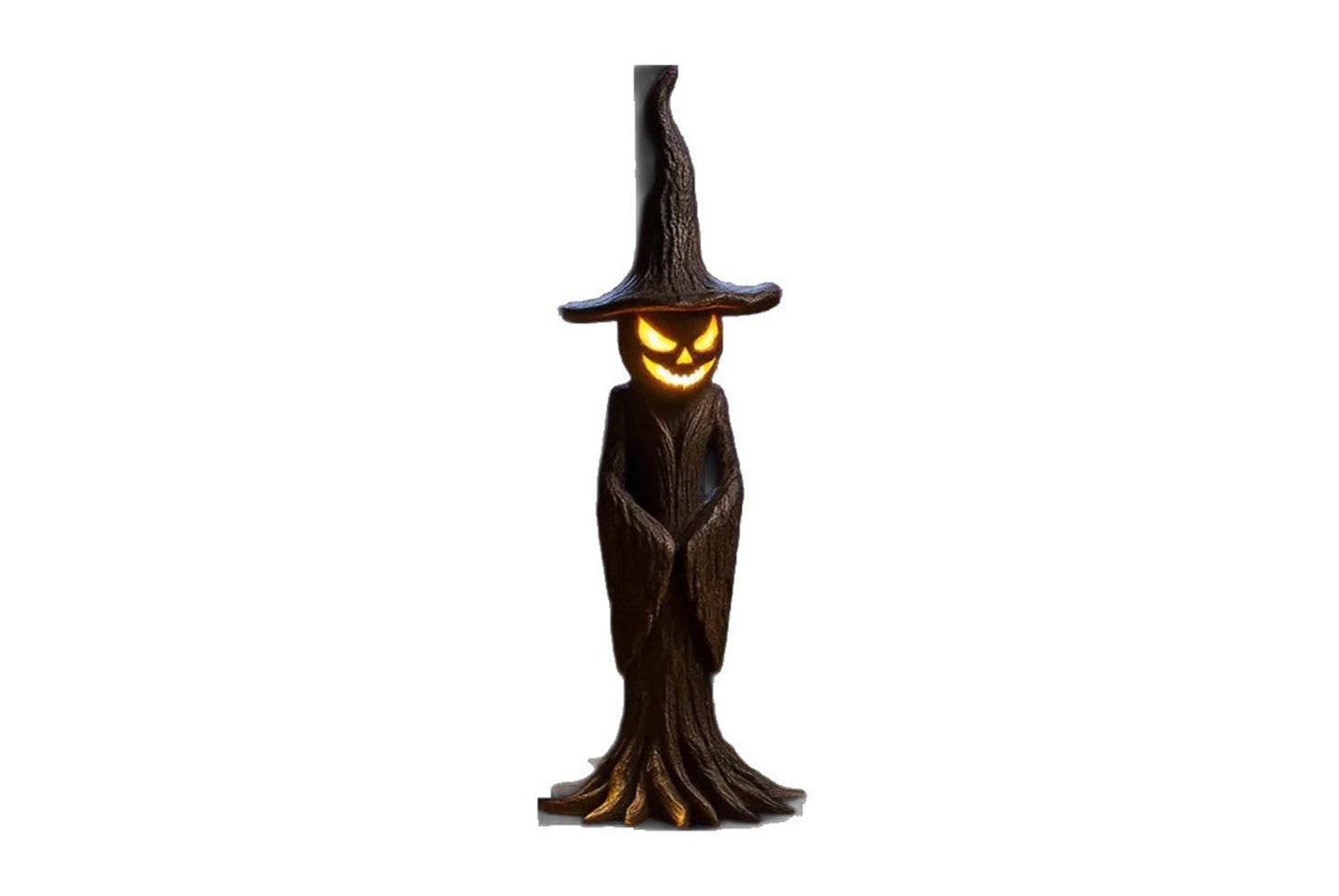 Spooky Tree Stump Wizard Jack-O'-Lantern