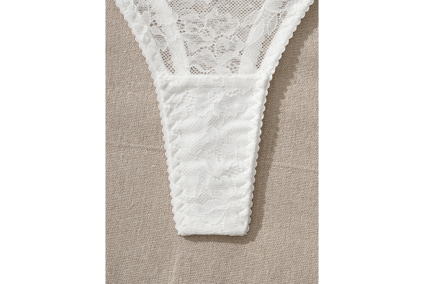 **Lace Floral Fishbone Bra Set - Sexy Sheer Two-Piece Bra**