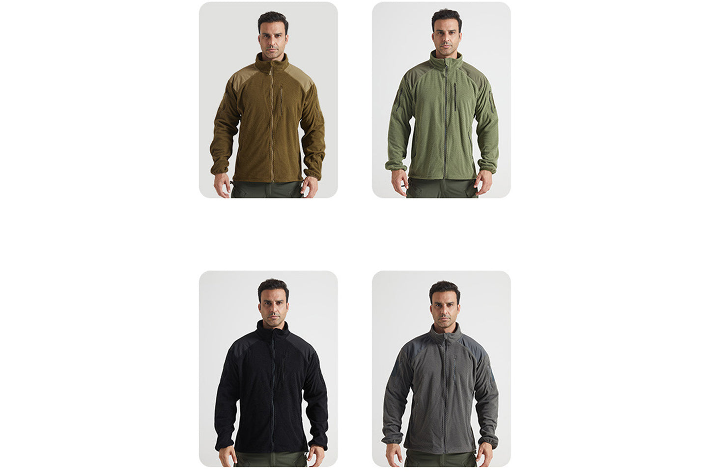 **Men's Tactical Fleece Jacket Stand Collar Liner**