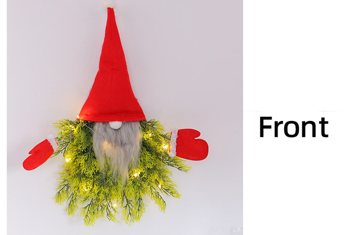 Luminous Faceless Old Man Christmas Wreath