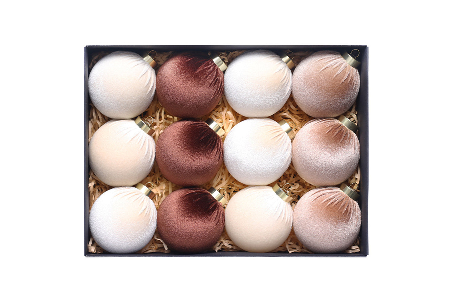 8cm/12 Cloth-Wrapped Christmas Ball Gift Pack