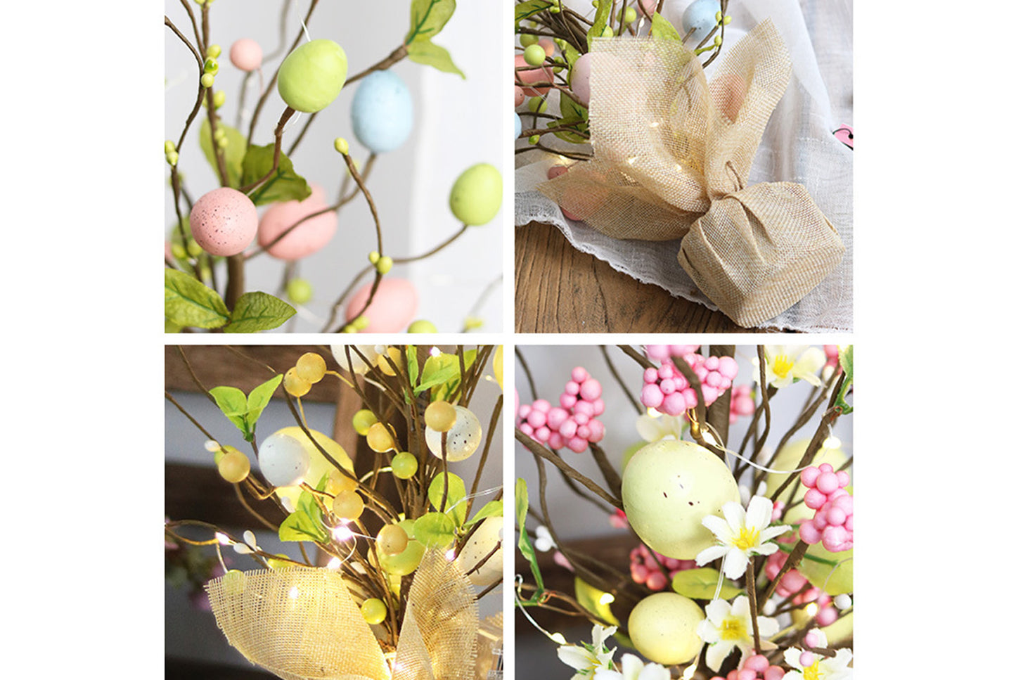 LED Light-Up Easter Egg Tree - Easter Tabletop Ornament