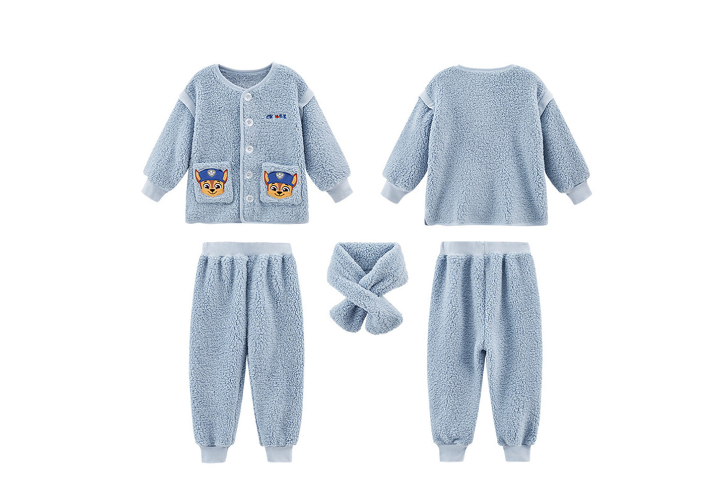 **Paw Patrol Children's Fleece Warm Homewear Three-Piece Set**