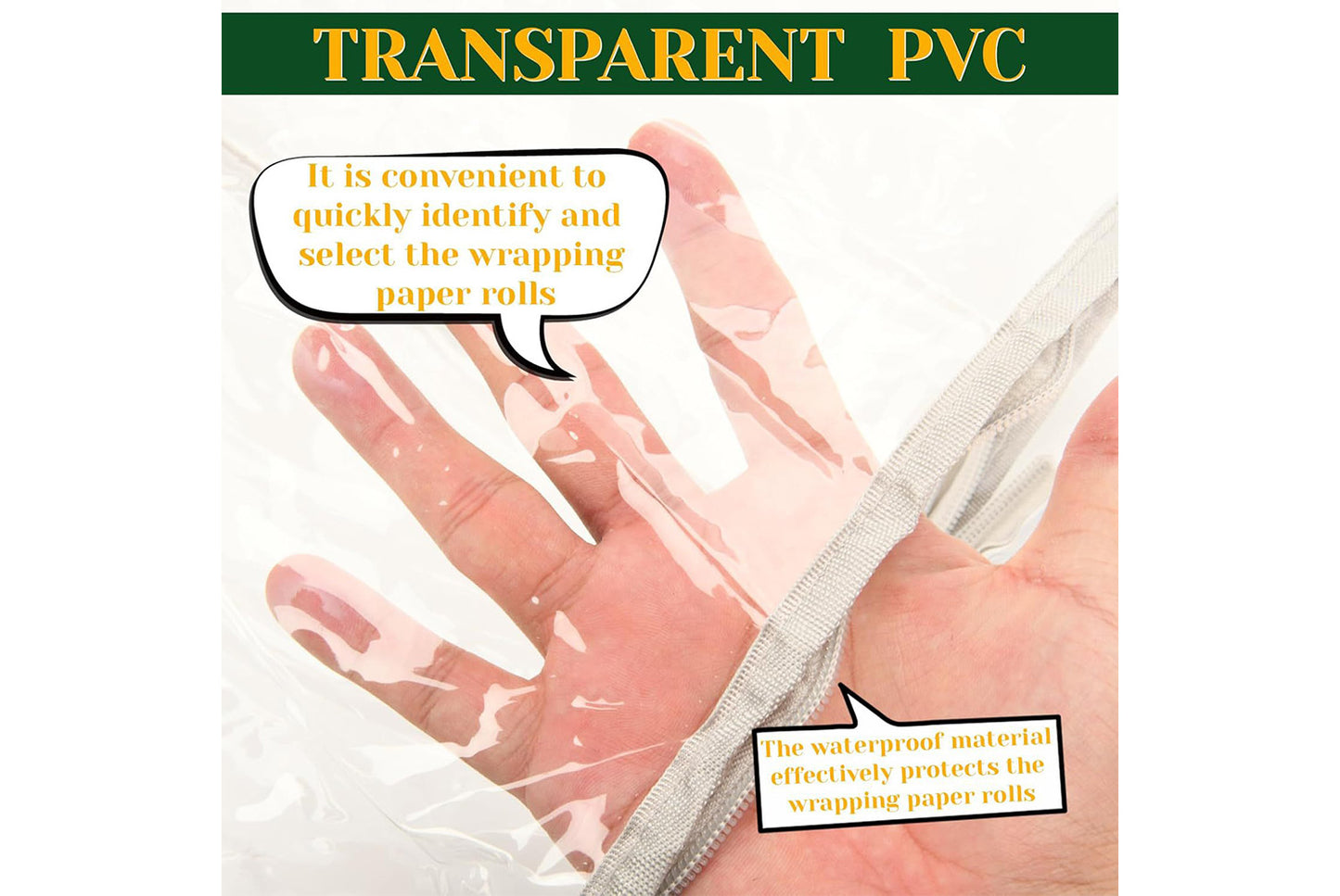 Transparent PVC Paper Decor Storage Bag