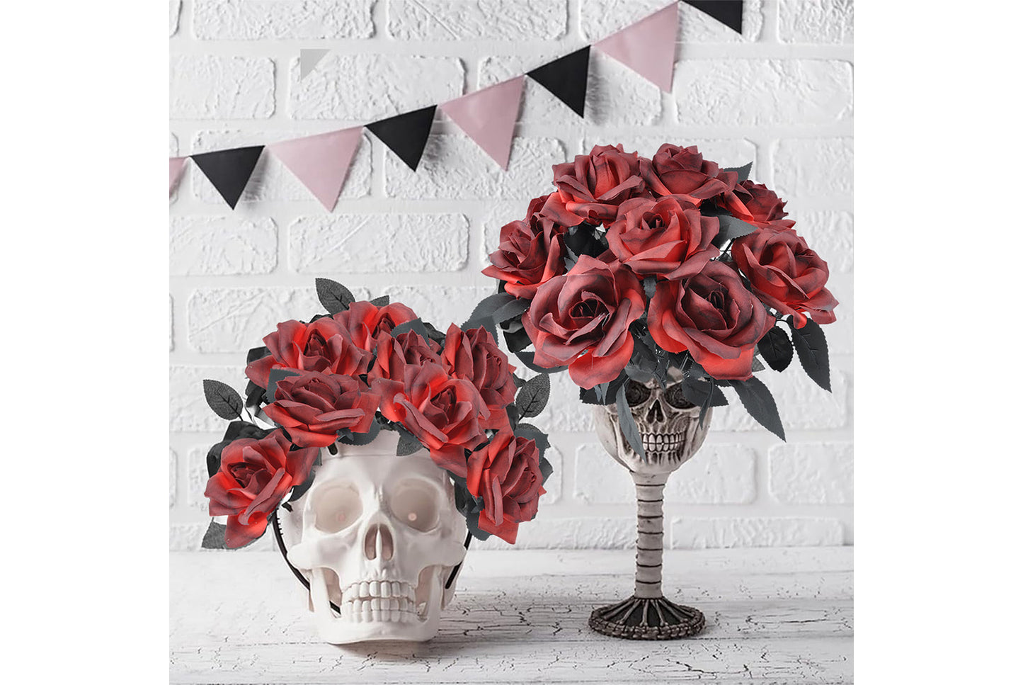 Halloween Scary Rose Decorations (10-Pack)