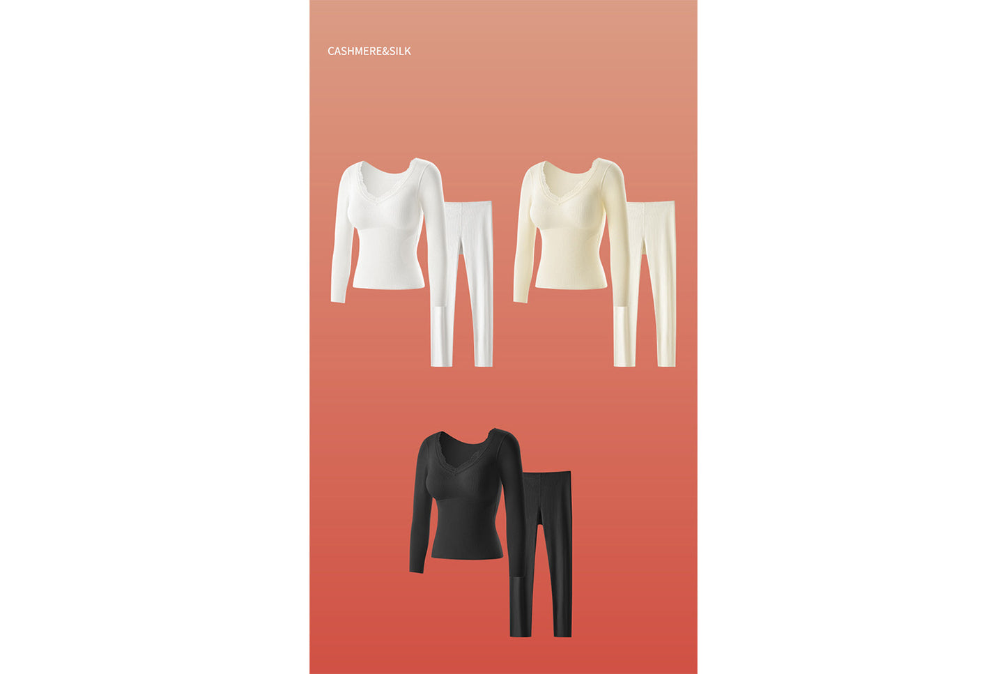 **Women's 7A Antibacterial Thermal Bra Set (Fixed Cup)**