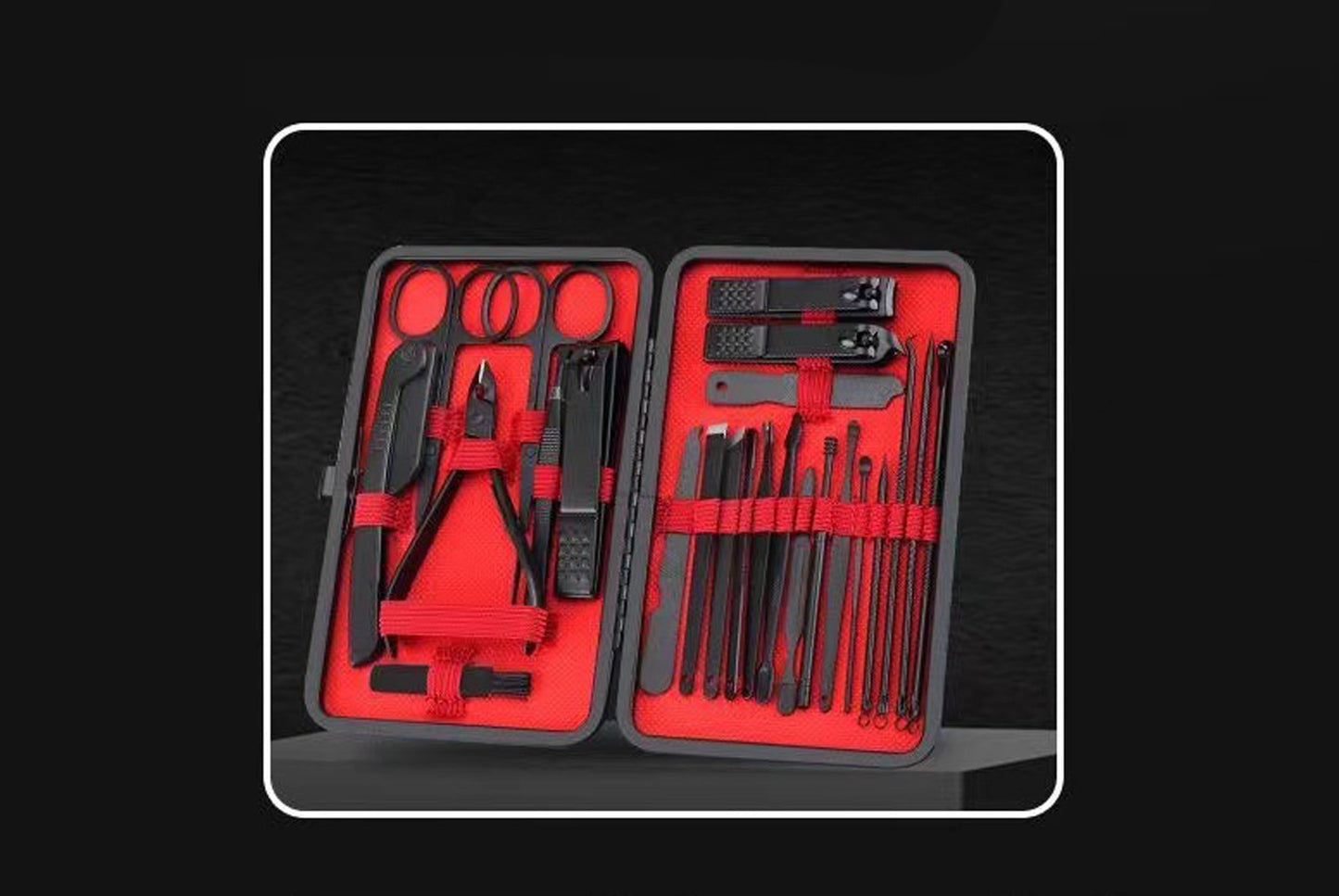 24-Piece Stainless Steel Nail Tool Set