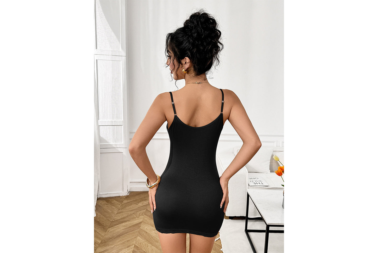 **New Lace Slip Dress, Slim Fit Hip-Wrap Short Skirt**