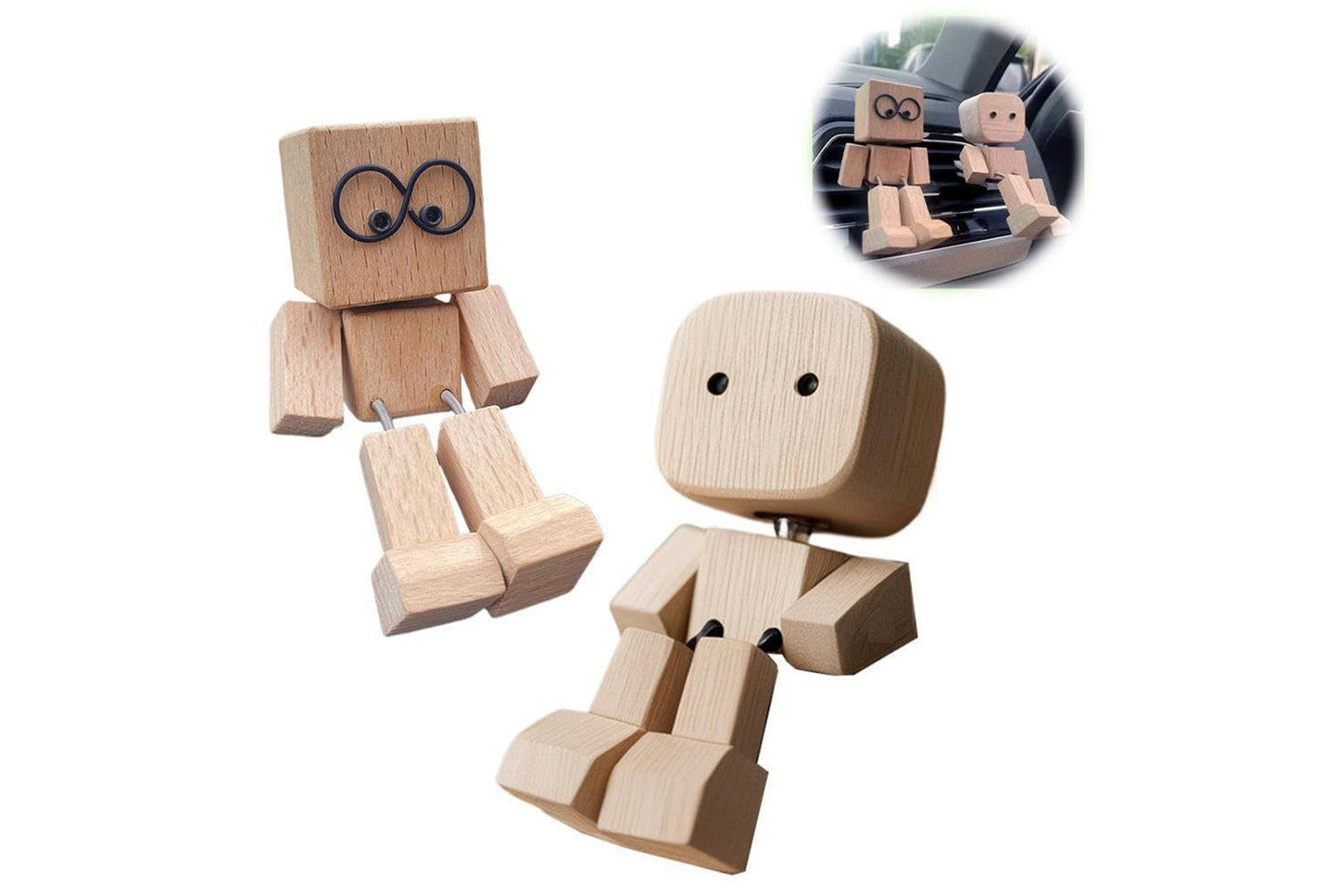 **Shaking Wooden Man Figurine | Shaking Wooden Man Car Decor**
