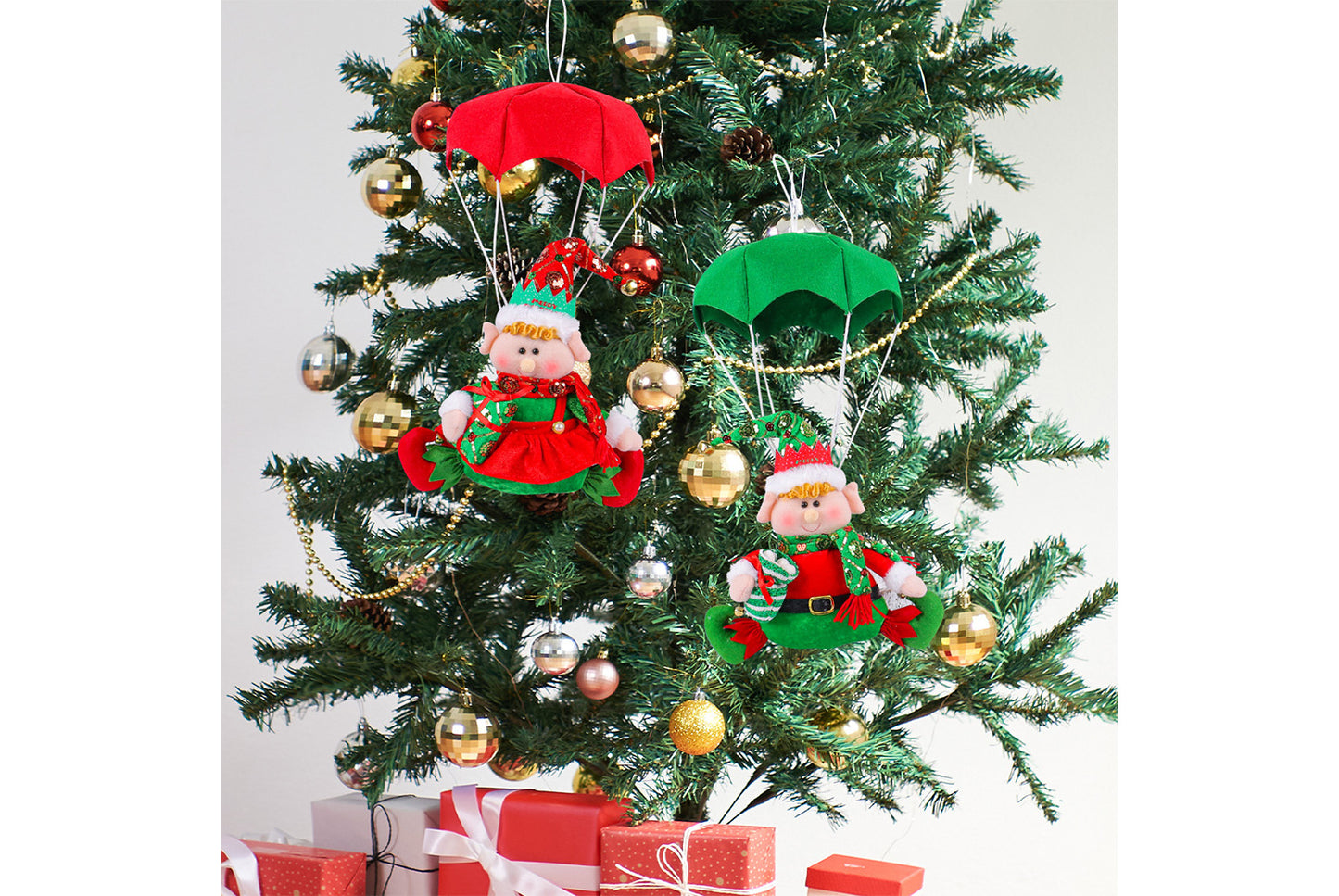 Christmas Parachute Figure Pendant