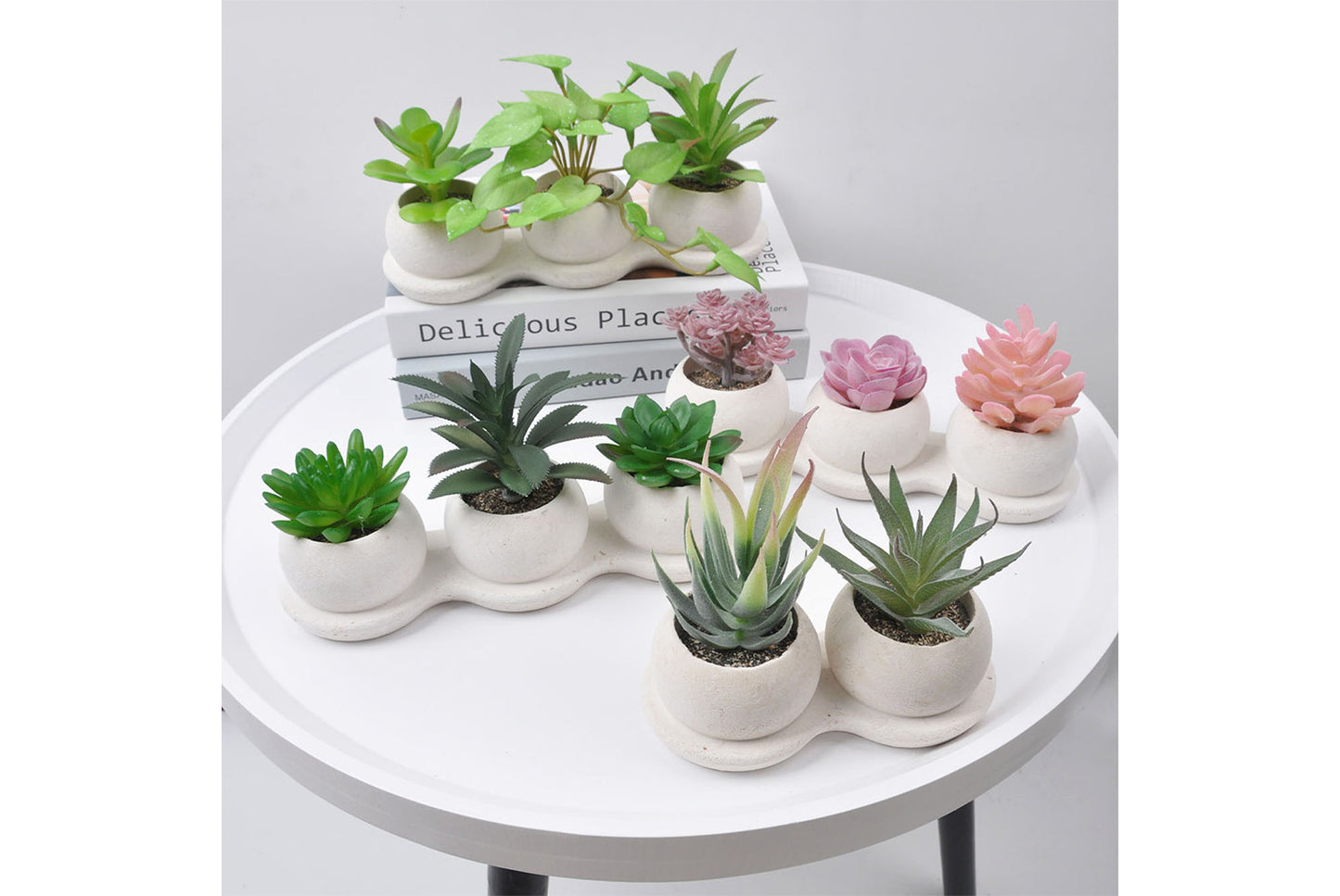 Halloween Simulated Plant Pots | Skull/White Pot/Succulent Series