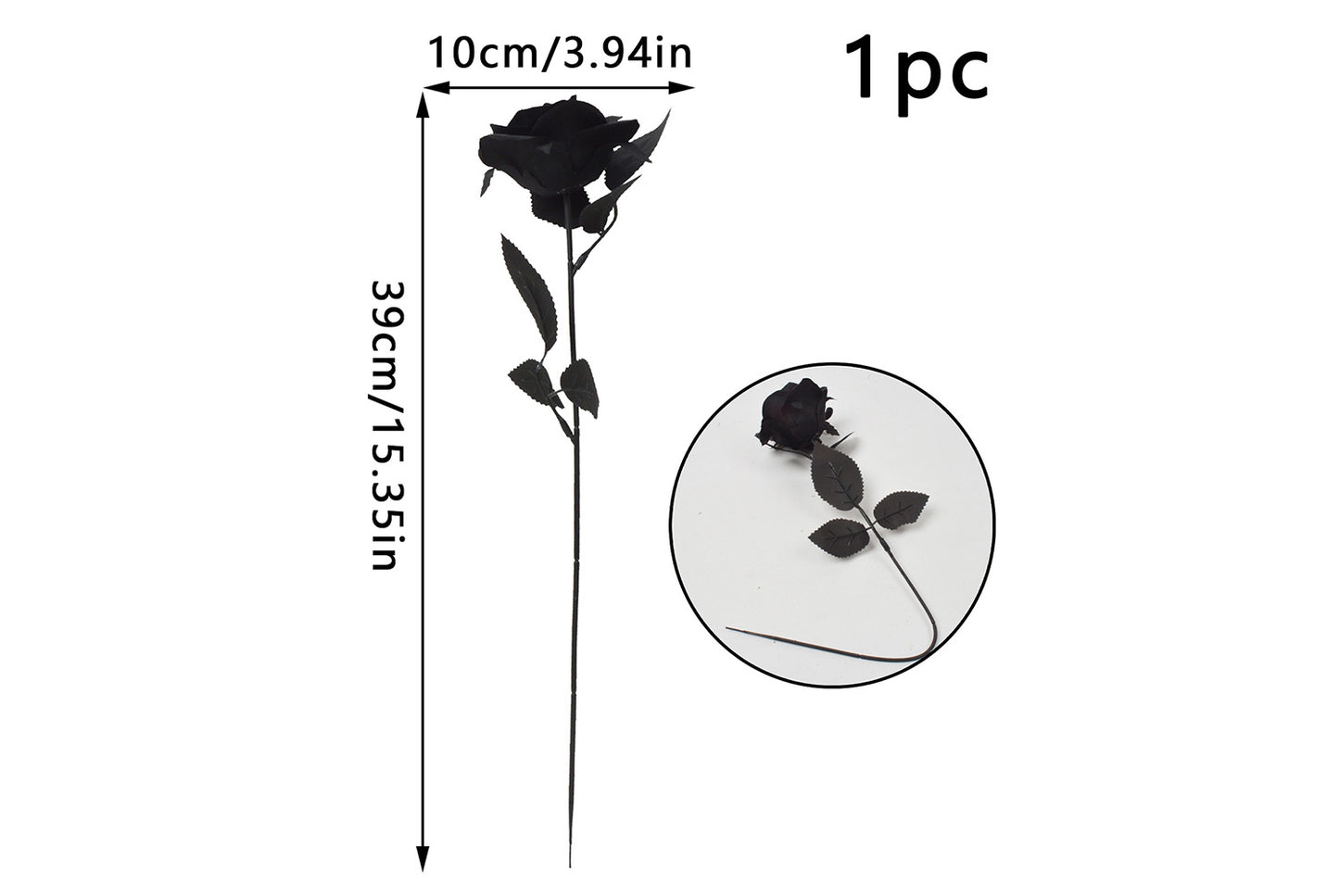 Halloween Scary Rose Decorations (10-Pack)