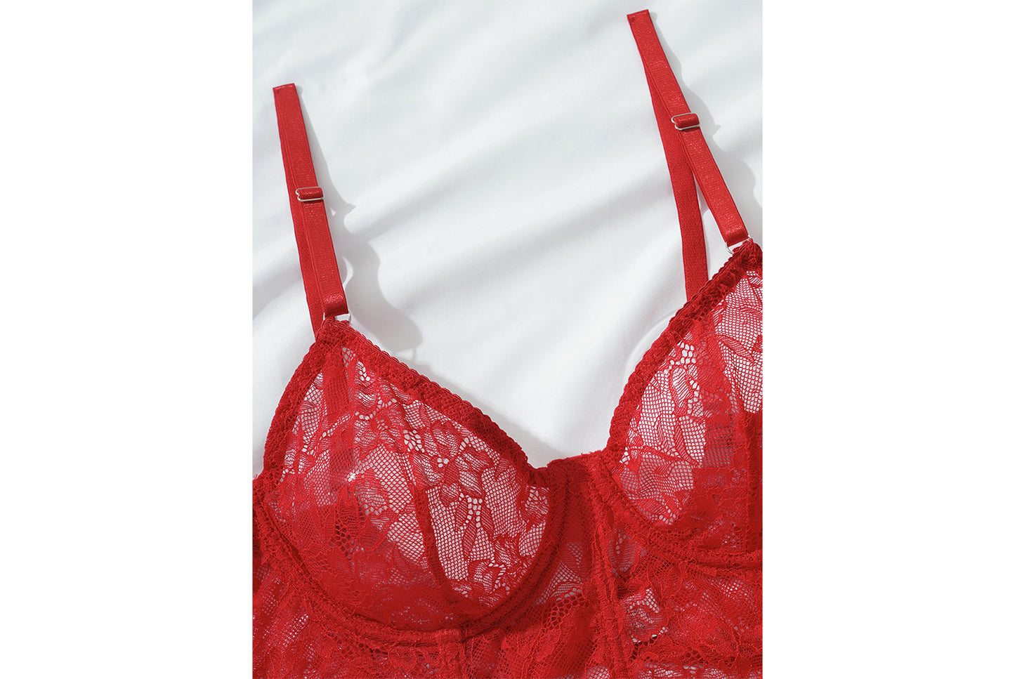 **Lace Floral Fishbone Bra Set - Sexy Sheer Two-Piece Bra**