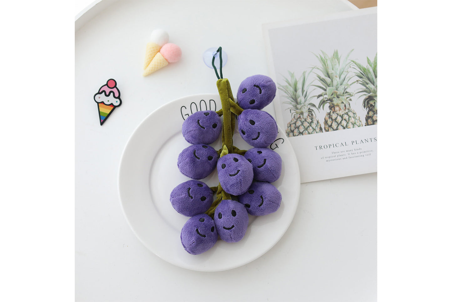 **Simulated Grape Plush Toy | Cute Fruit Hanging Ornament for Home Decor**