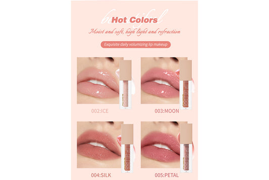 **Mirror-like Moisturizing Pearl Lip Gloss (9-Color Set)**