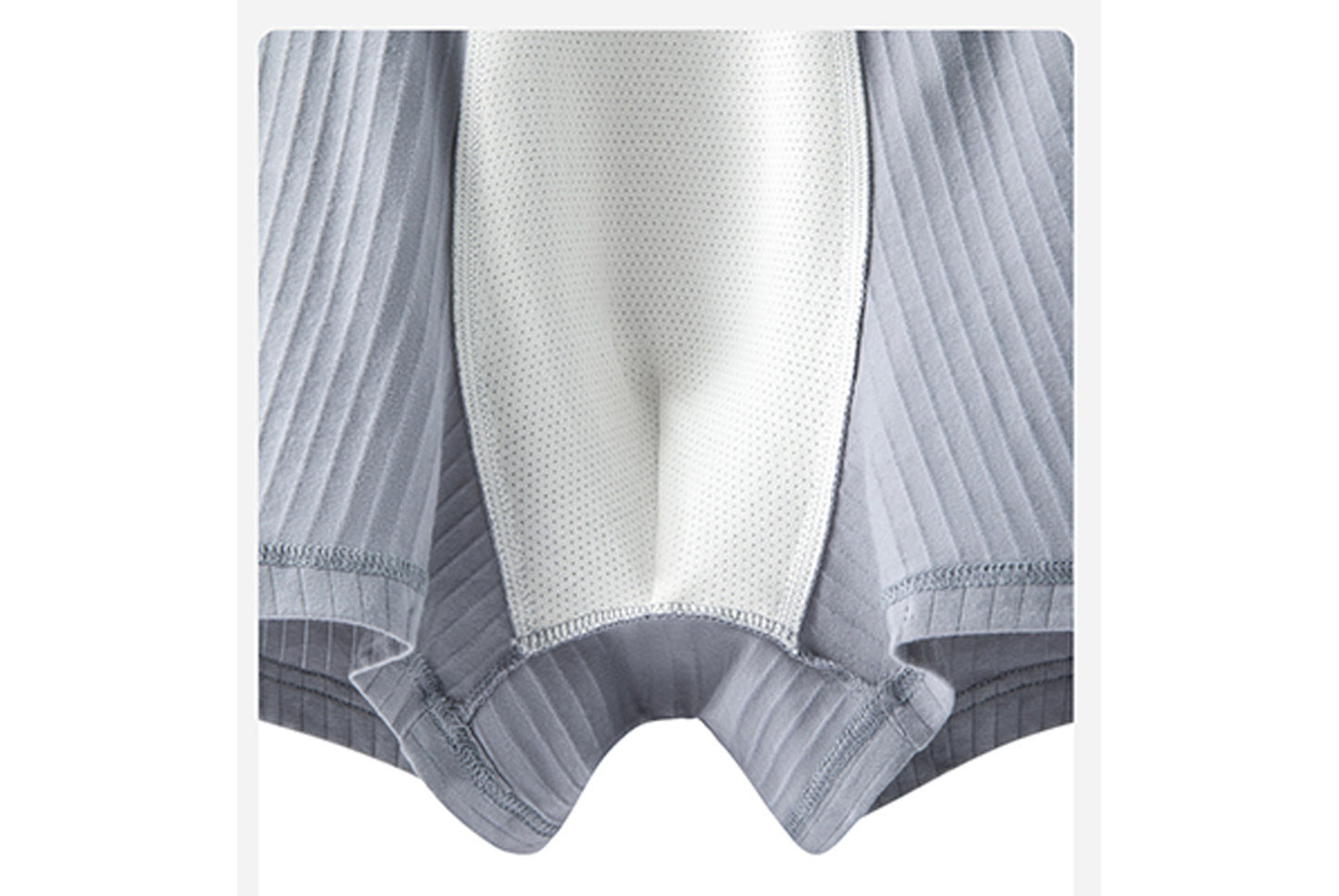 **Men's 7A Antibacterial Pure Cotton Boxer Briefs - Mid-Rise Breathable Large Size**