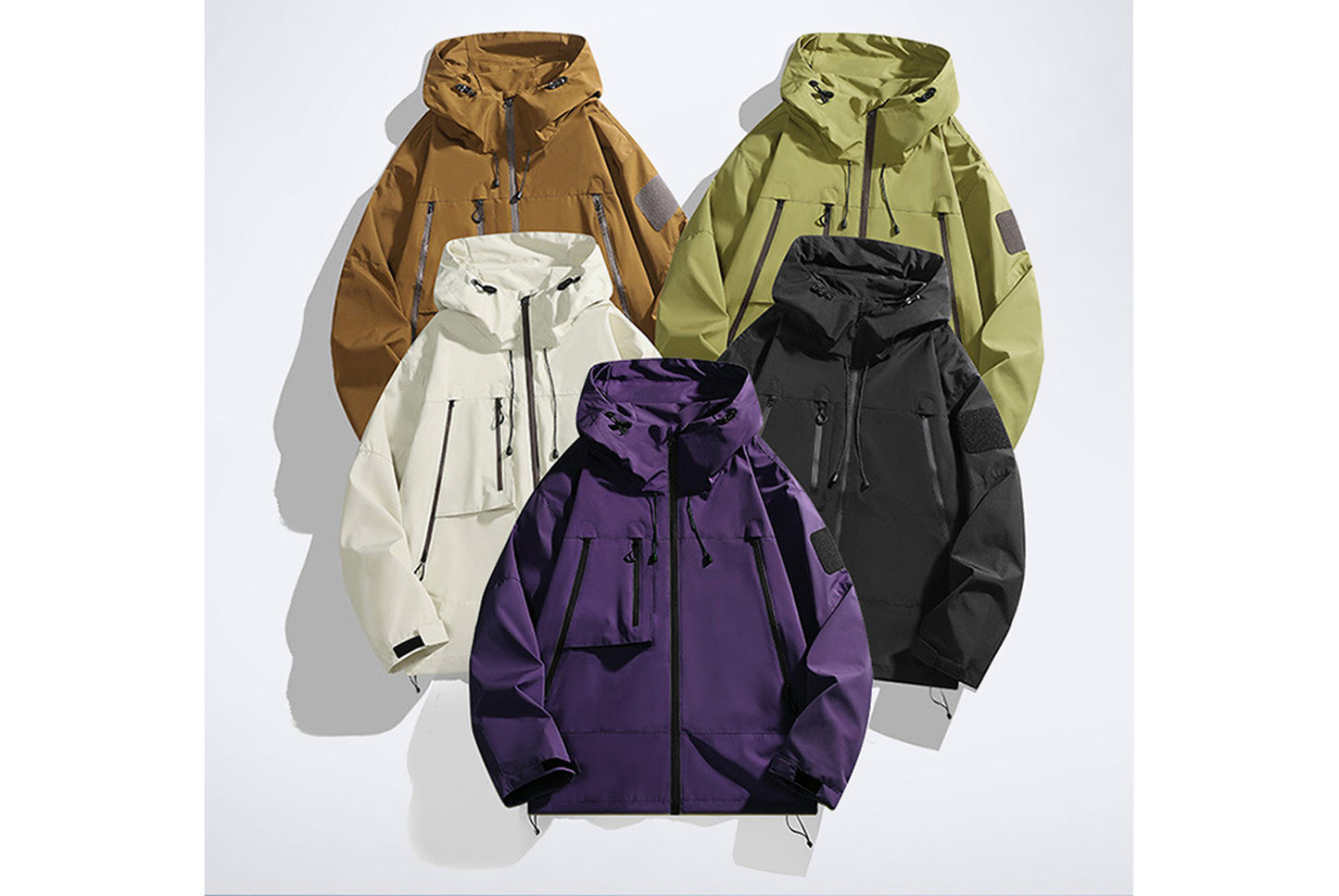 **Men's Three-Proof Waterproof Jacket (Multiple Colors Available, S-3XL)**