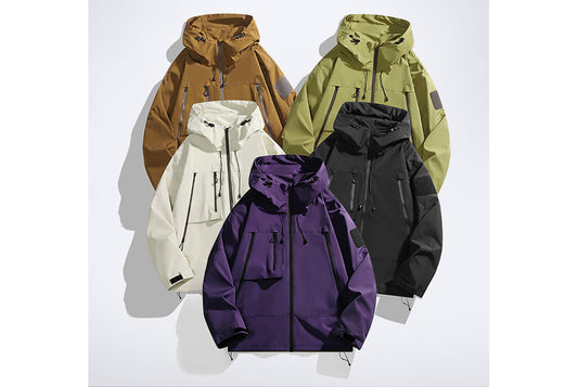 **Men's Three-Proof Waterproof Jacket (Multiple Colors Available, S-3XL)**