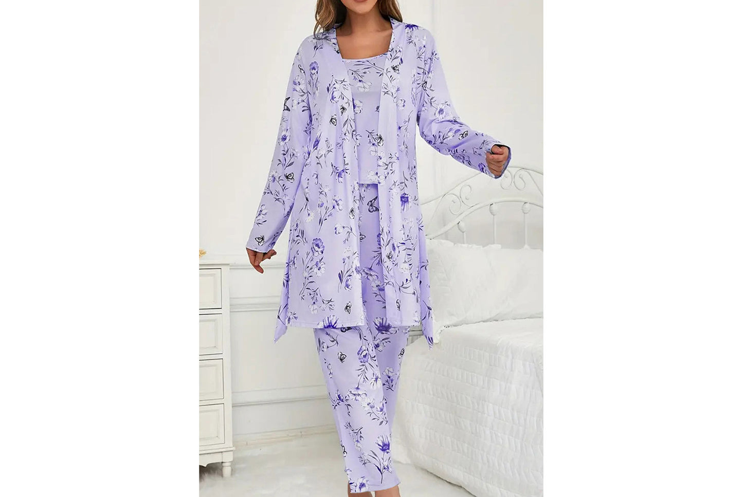 **Women's Three-Piece Pajama Set**