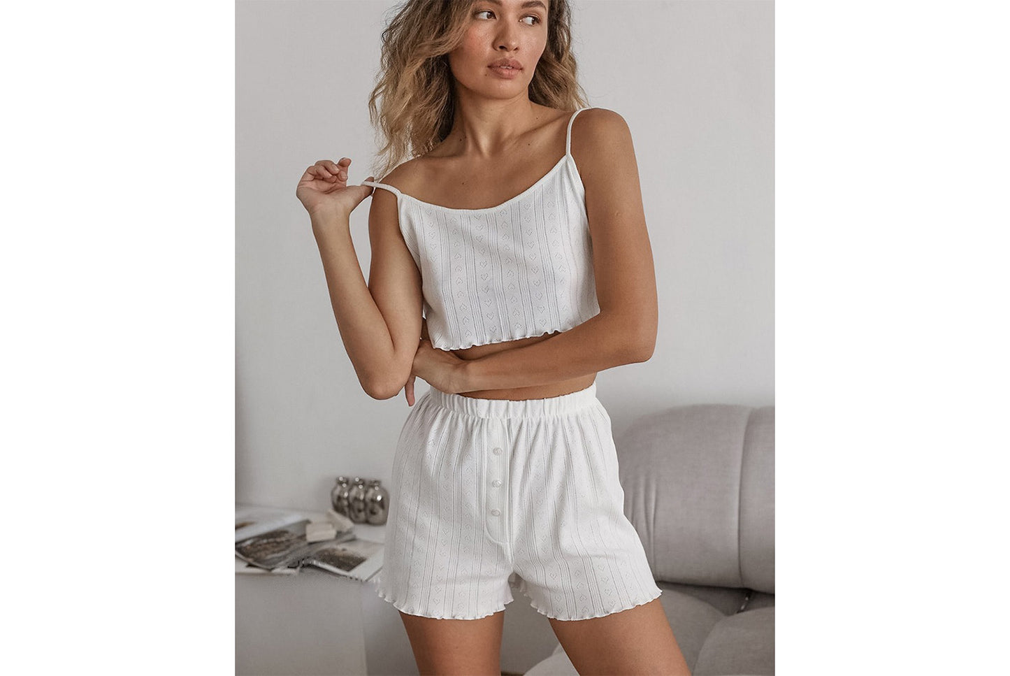 **Women's Winter Knit Jacquard Pajama Set**