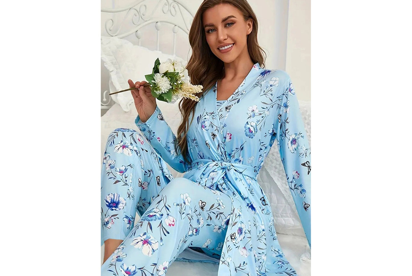 **Women's Three-Piece Pajama Set**