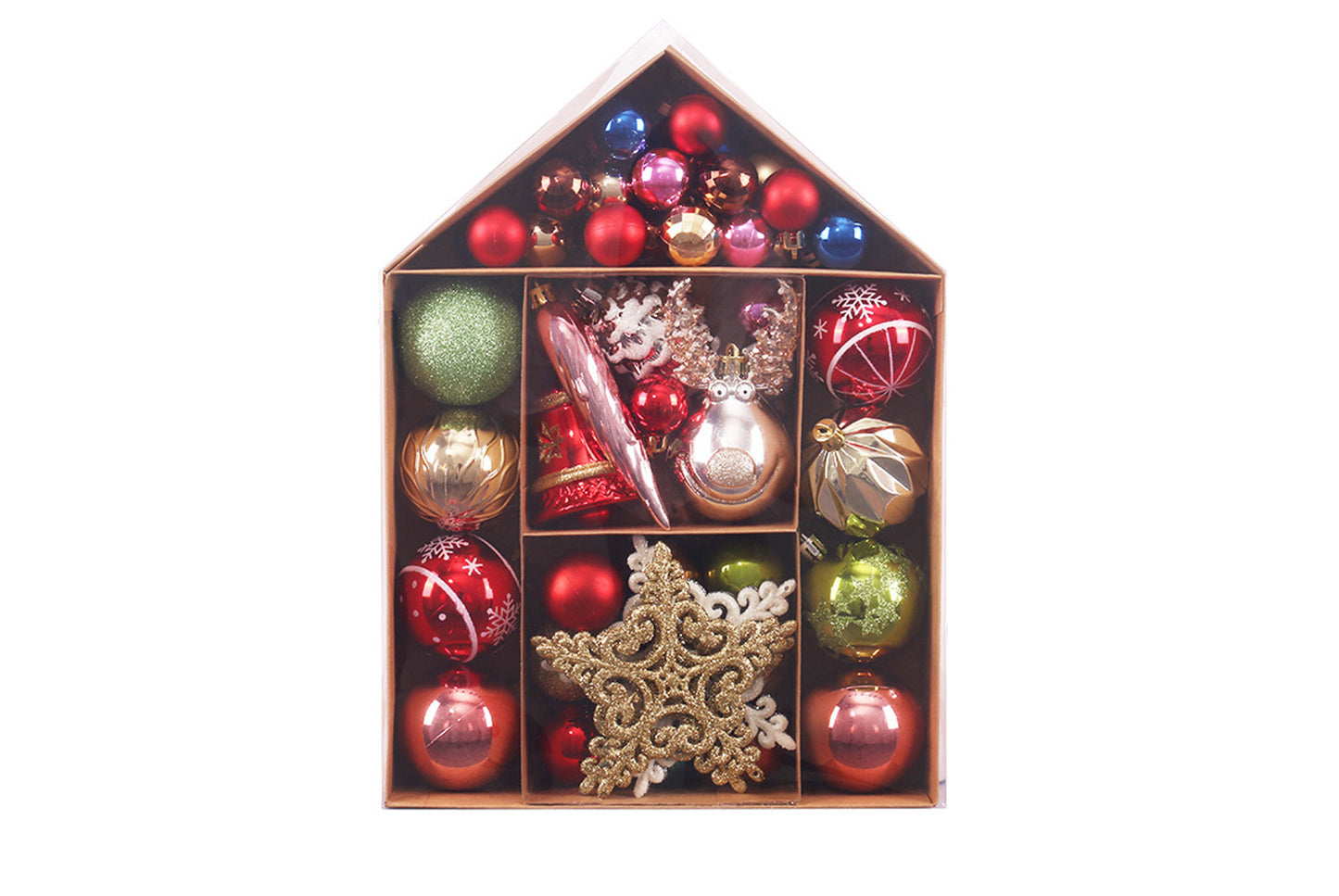 75 Randomly Painted Electroplated Christmas Ball Set