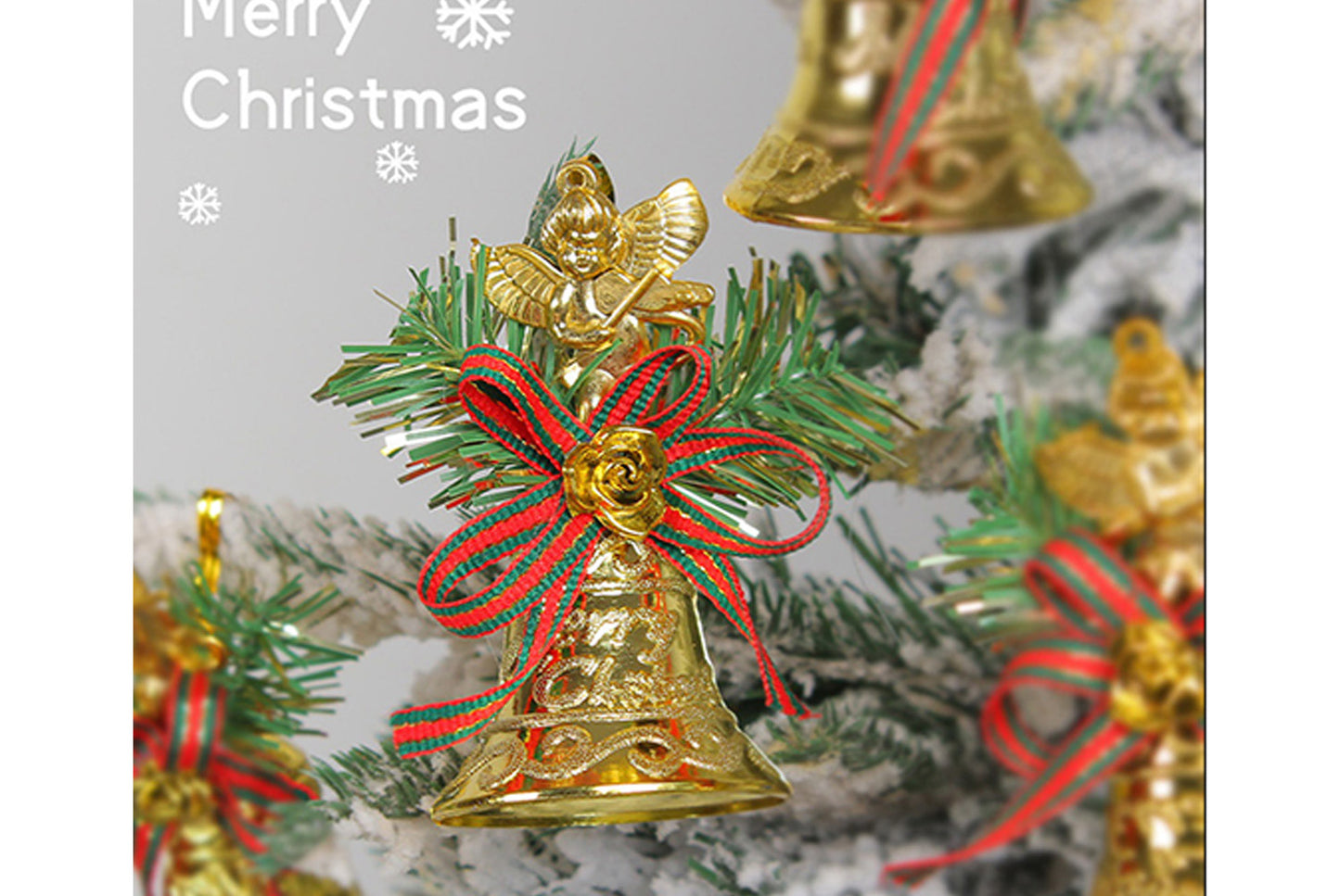 Christmas Bell Pendants - Golden Bell Christmas Tree Ornaments