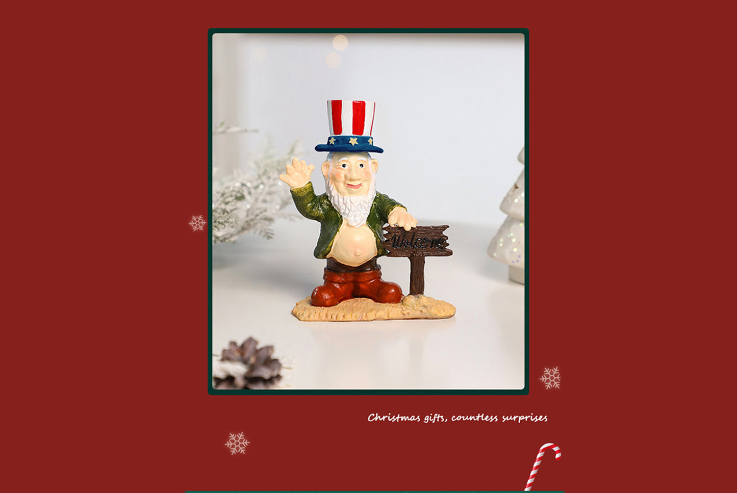 DIY Christmas Garden Elf Gnome Resin Ornament
