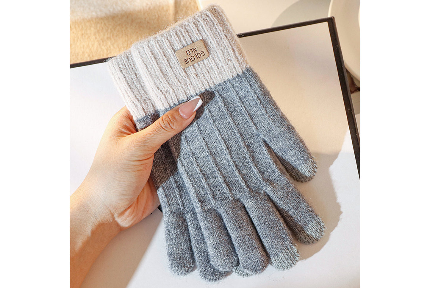 Thickened Alpaca Wool Touchscreen Gloves for Autumn/Winter