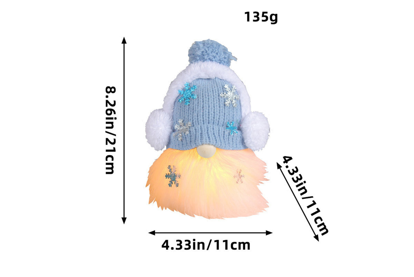 Children's Christmas Gift - Light-Up Musical Knitted Hat Doll