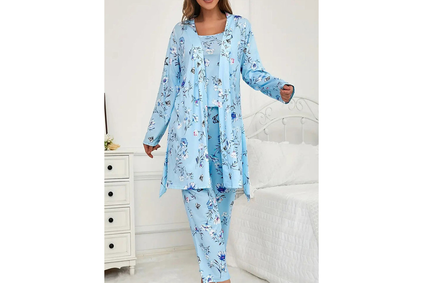 **Women's Three-Piece Pajama Set**