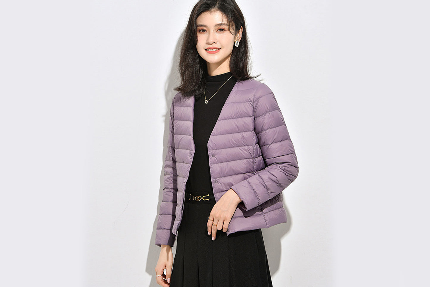 **Lightweight Down-Lined Down Jacket for Autumn/Winter (Warm Version)**