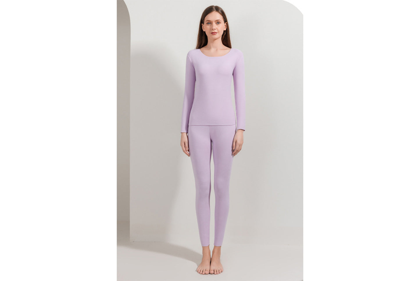 **Couple's Double-Sided Brushed Seamless Thermal Underwear Set**