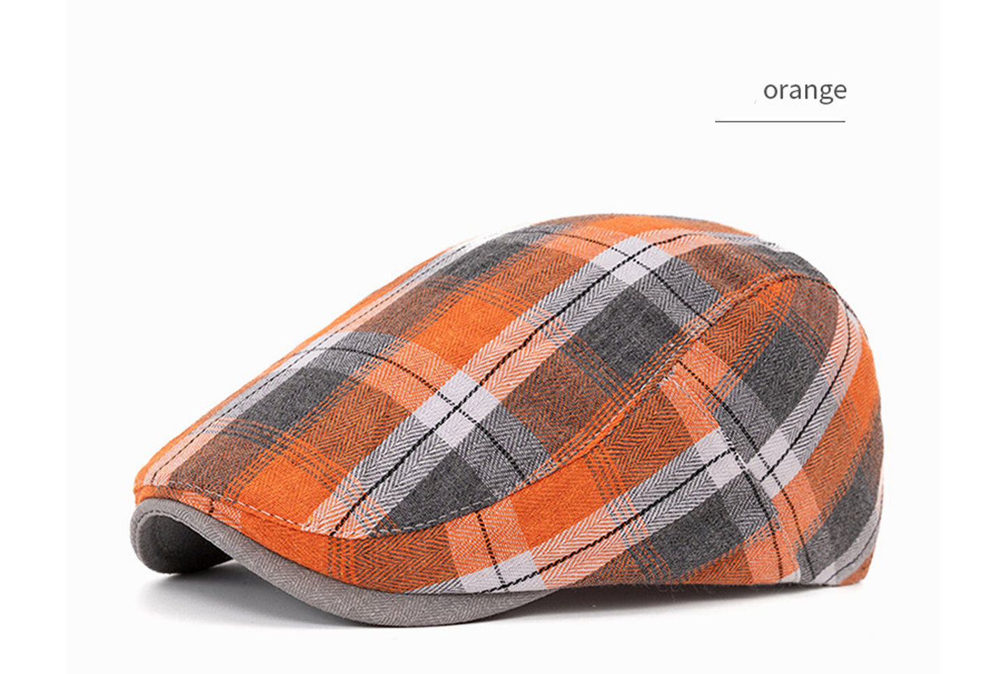 **Colorful Checkered Beret (Adjustable Head Circumference)**