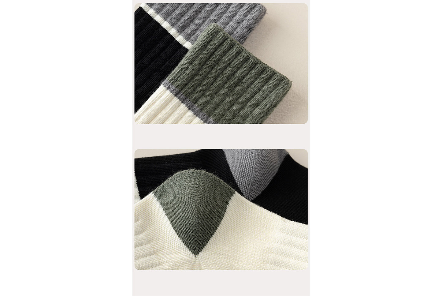 Color-Blocked Mid-Calf Sports Socks