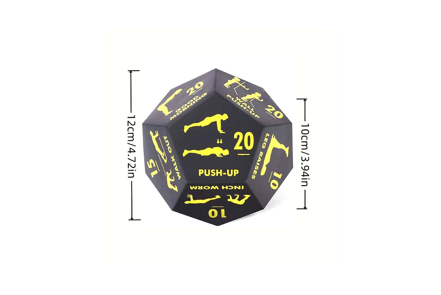 12-Sided Rounded Corner Number Dice for Fitness Games