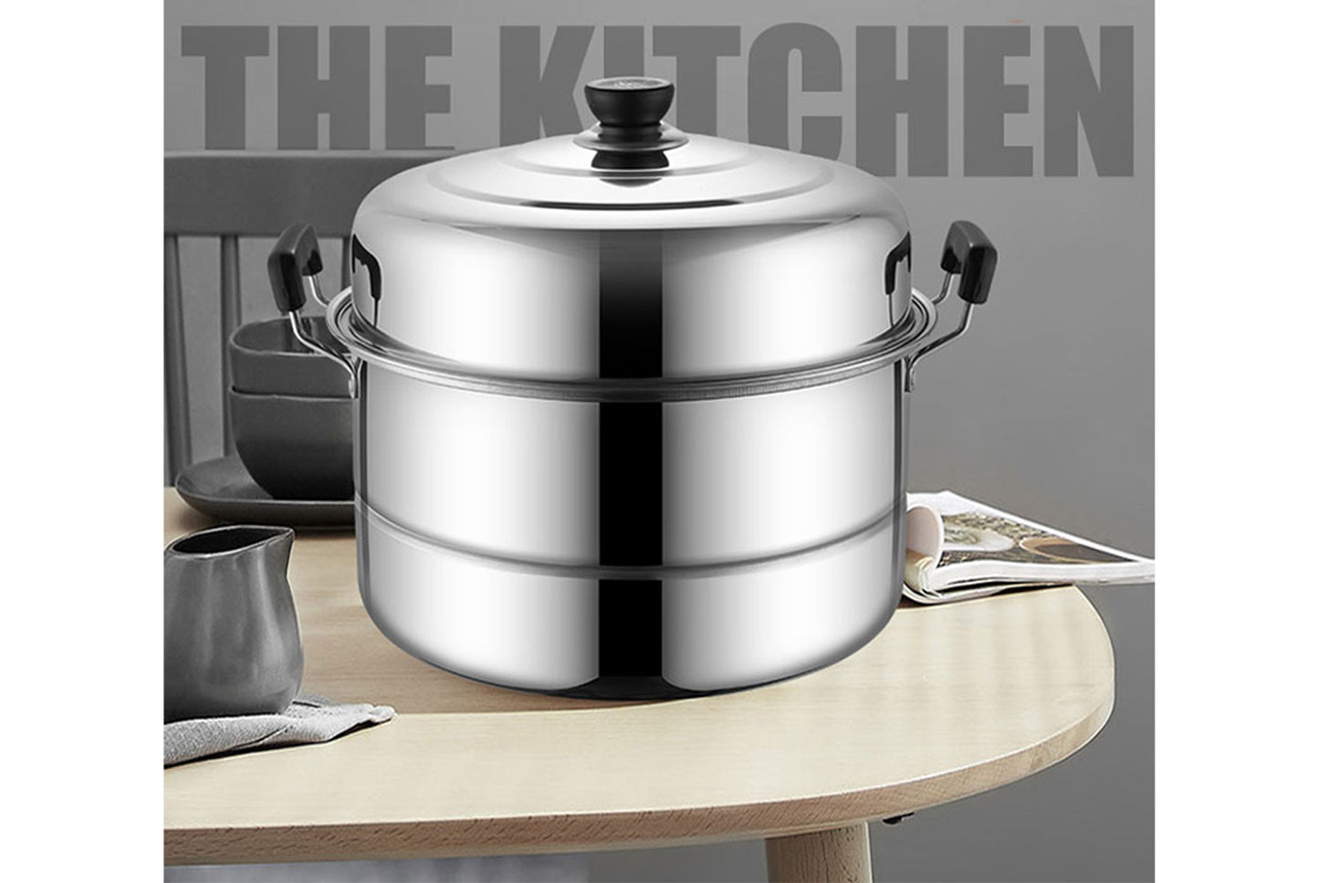 **Multi-Layer Stainless Steel Steamer (Double/Triple Layer Available)**