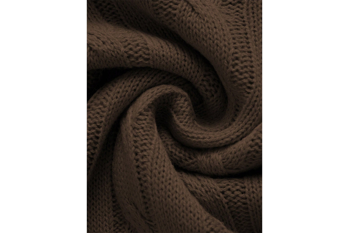 V-Neck Color-Blocked Cable Knit Sweater