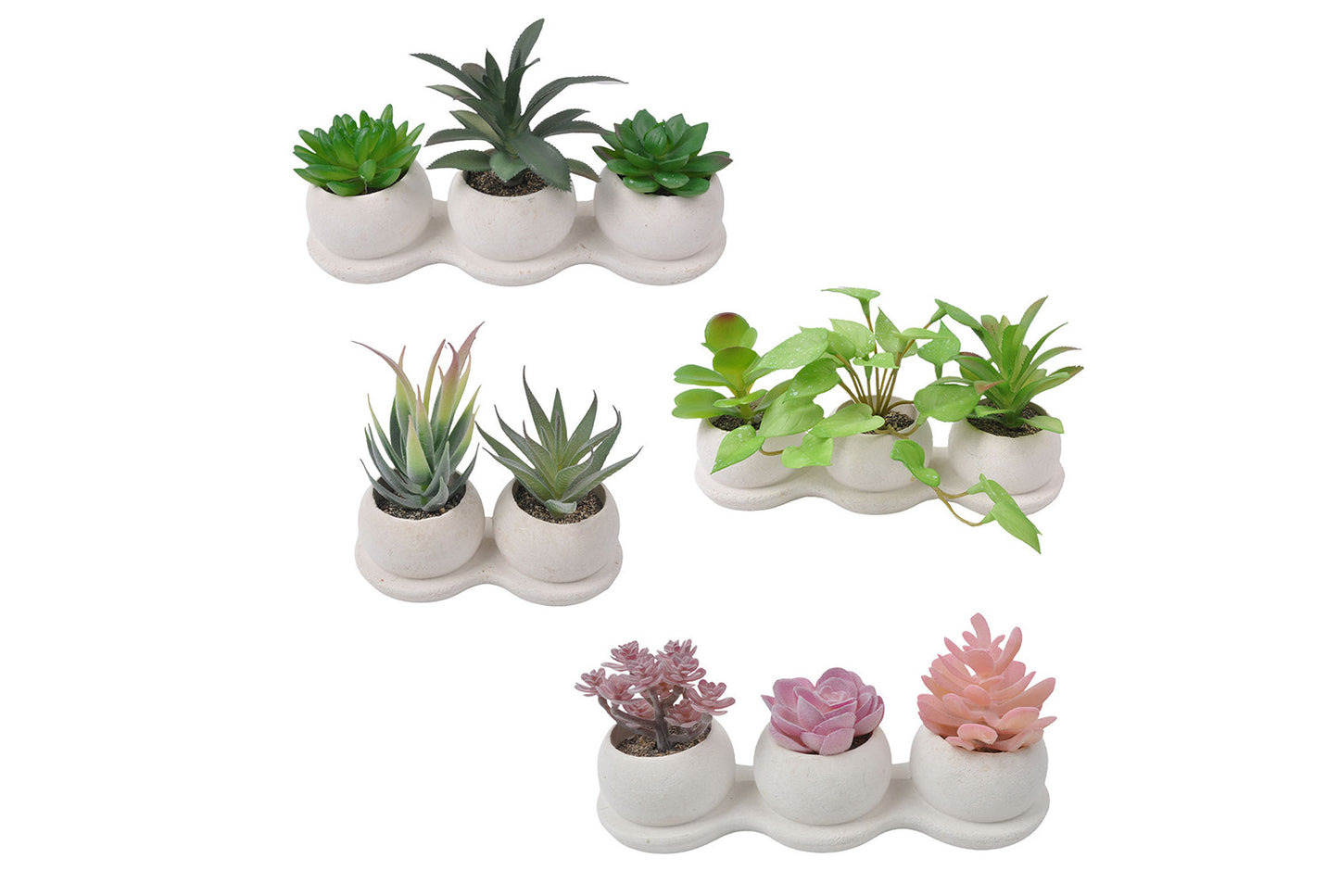 Halloween Simulated Plant Pots | Skull/White Pot/Succulent Series