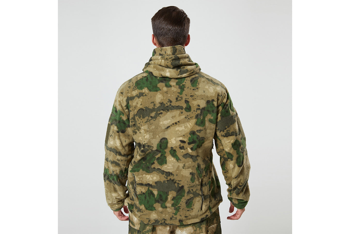 Men's Tactical Camouflage Fleece Hooded Jacket