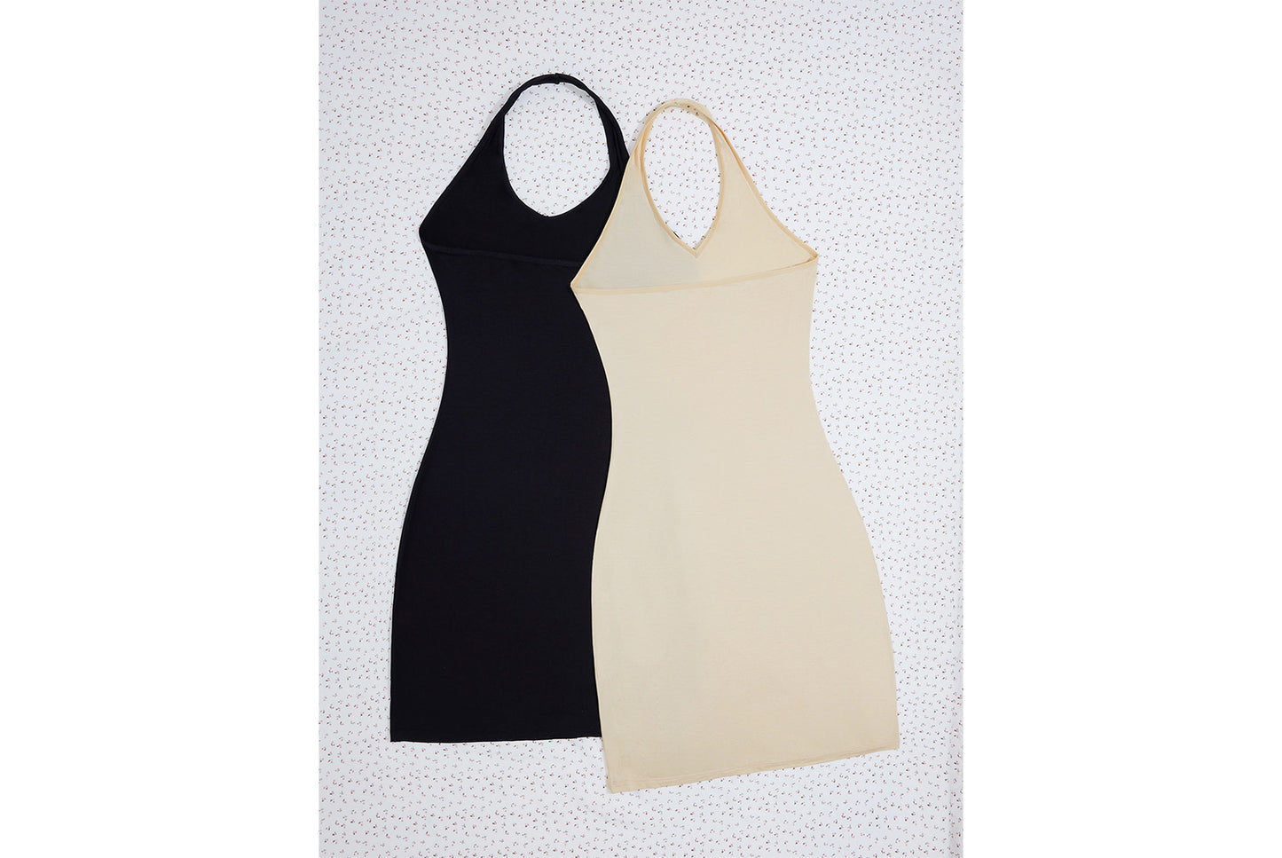 **Solid Color Slimming Dress, Waist-Lifting Slip Dress**
