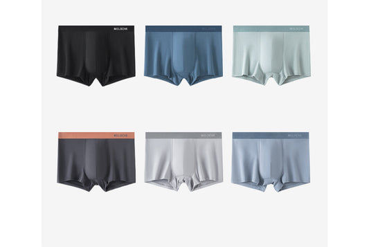 Men's Class A Pure Cotton Premium Boxer Briefs - Antibacterial and Breathable Plus Size Boxer Shorts