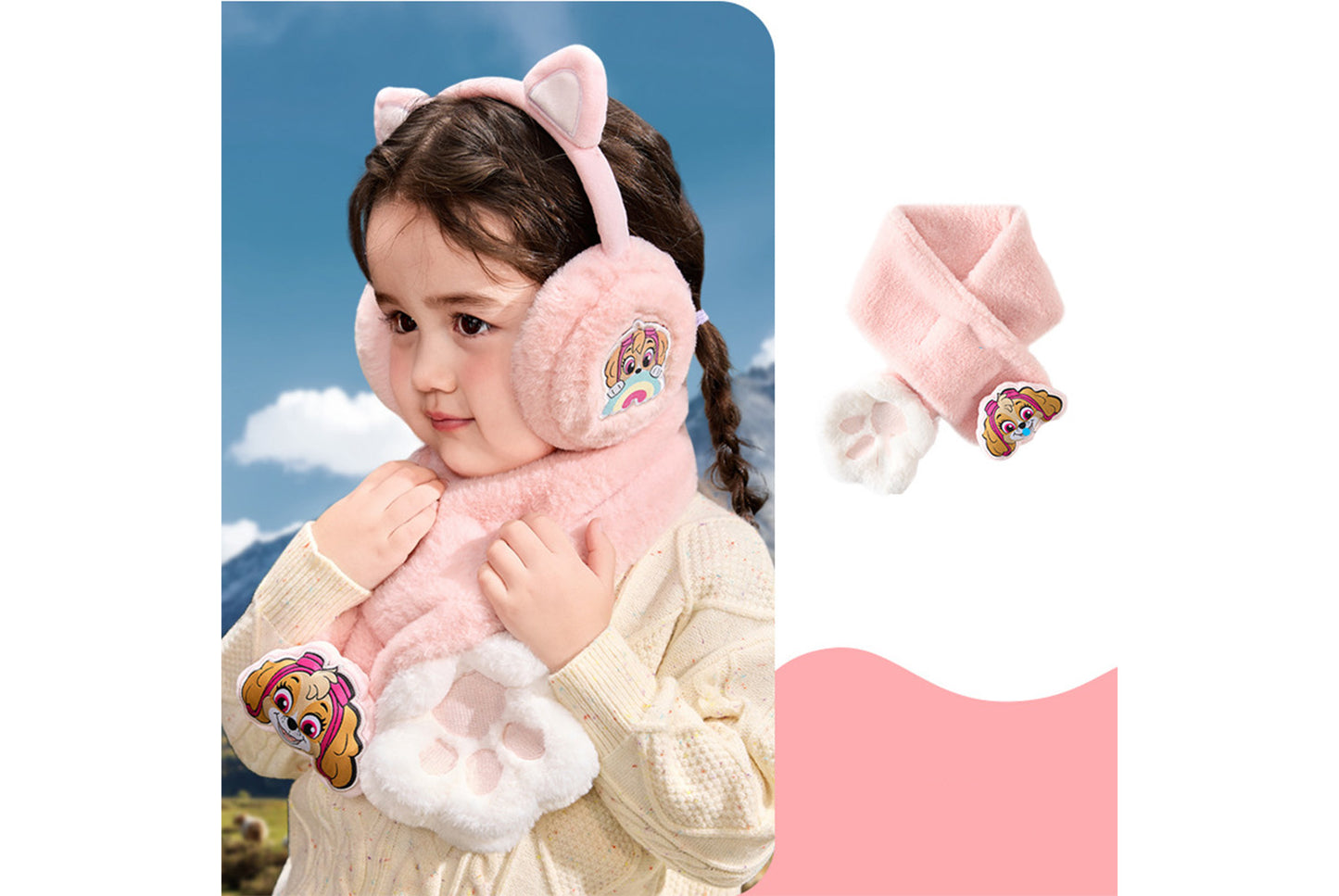 **Children's Warm Scarf and Earmuff **