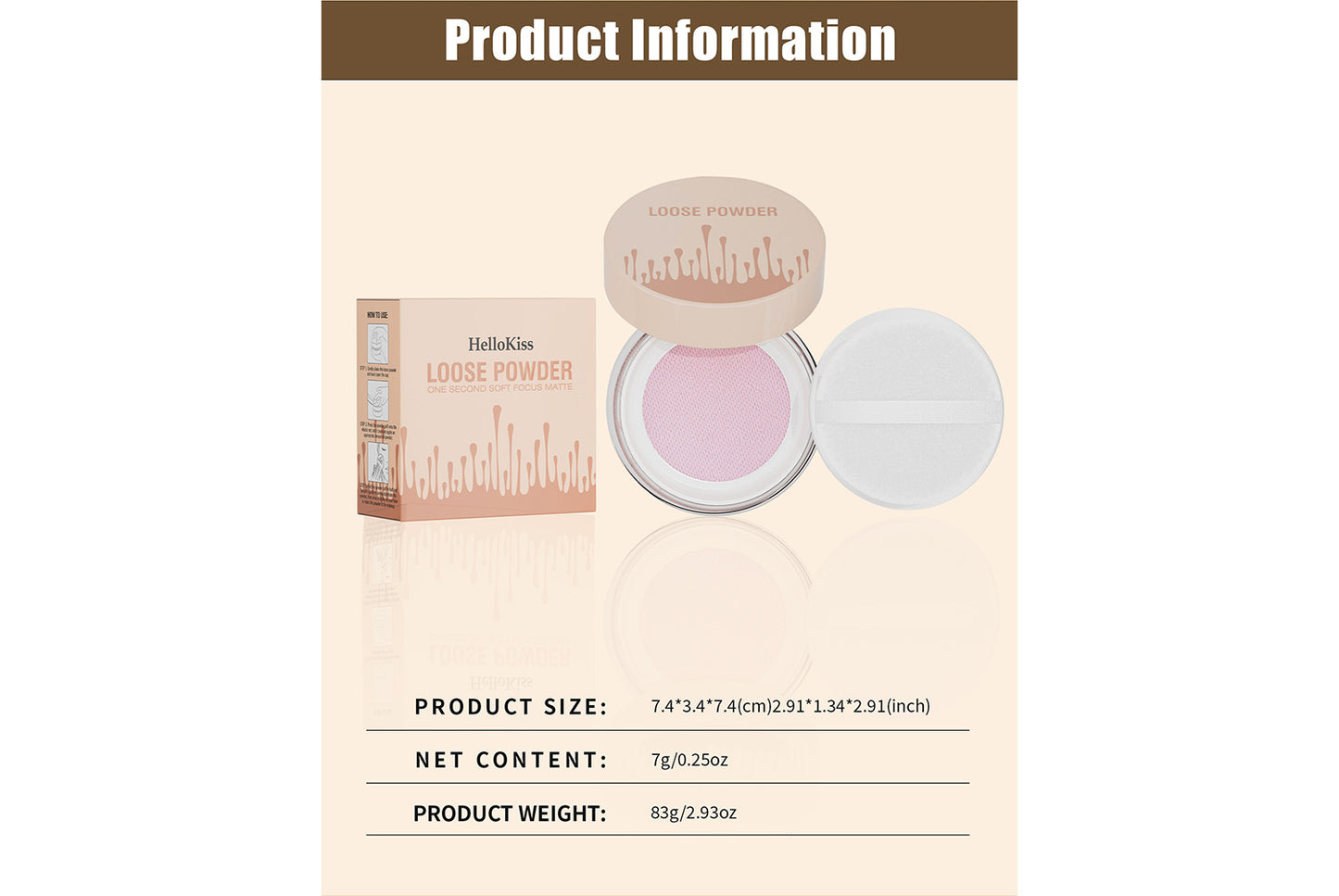 **Natural Concealing &amp; Oil-Control Setting Powder (5-Color Set)**