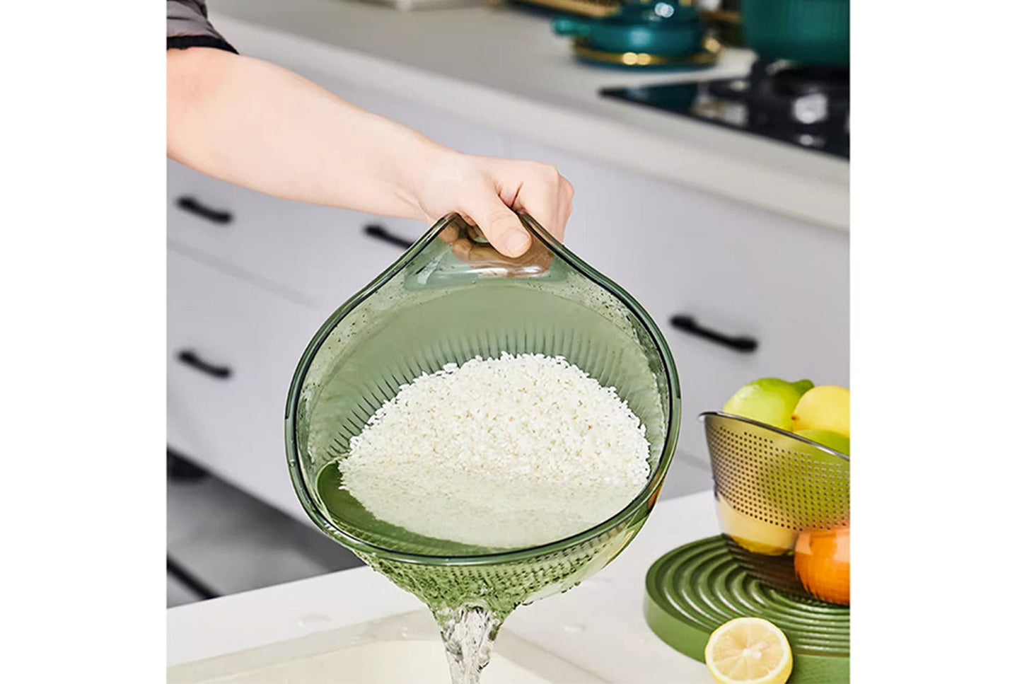 Household rice drain basket