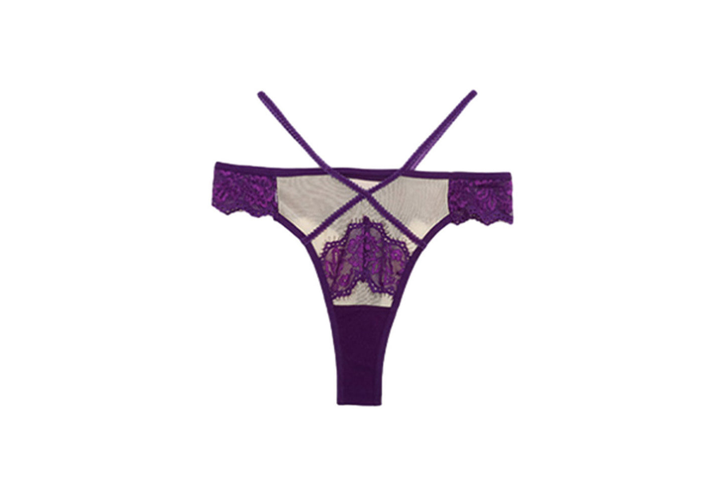 Lace Cross Strap Briefs for Women