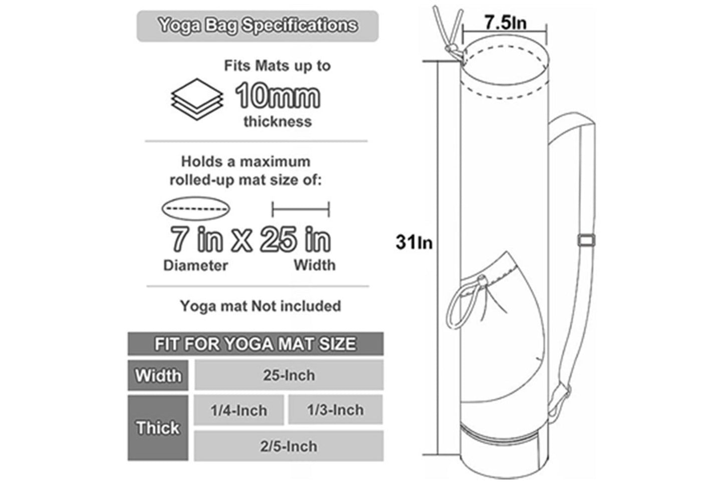 Multifunctional Yoga Mat Bag