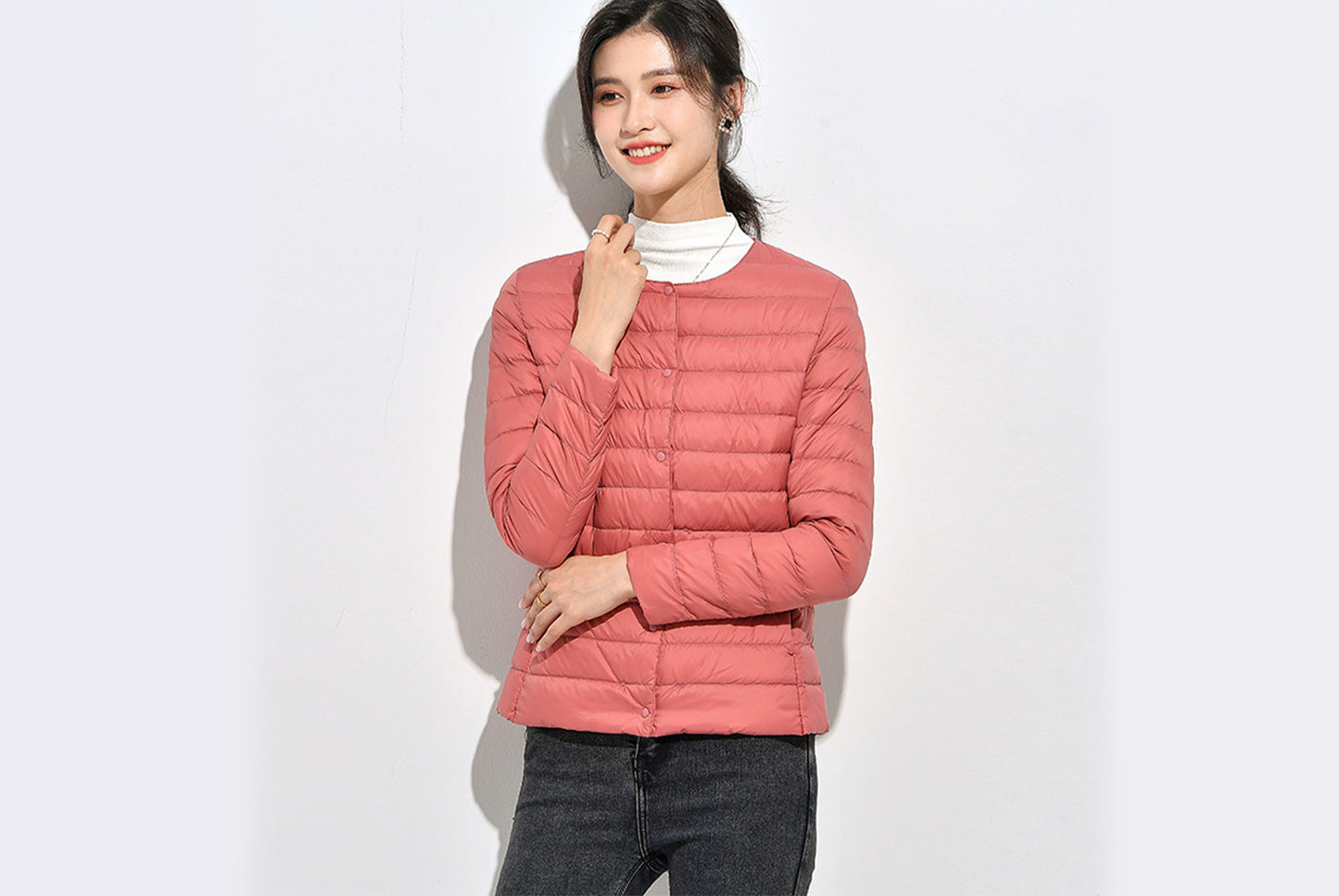 **Lightweight Down-Lined Down Jacket for Autumn/Winter (Warm Version)**