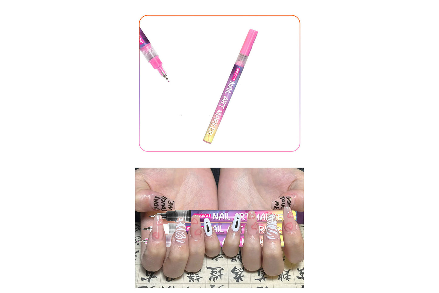 12-Color Nail Art Graffiti Pen Set