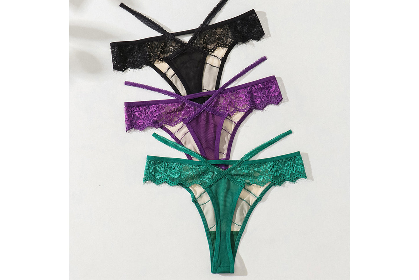 Lace Cross Strap Briefs for Women